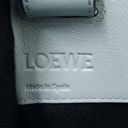 LOEWE ロエベ ハンモック ミディアム 2wayバッグ アナグラム ライトブルー レザー レディース 【中古】