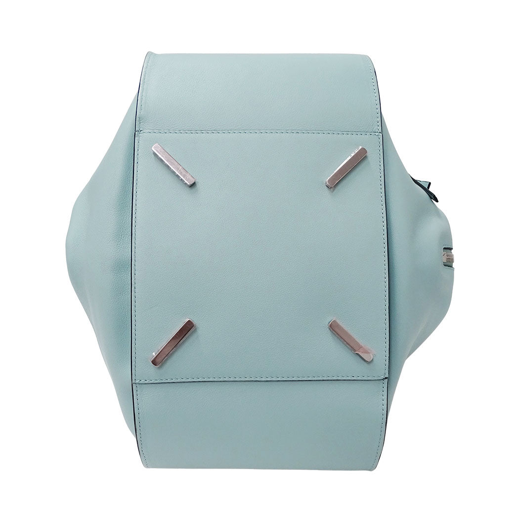 LOEWE ロエベ ハンモック ミディアム 2wayバッグ アナグラム ライトブルー レザー レディース 【中古】