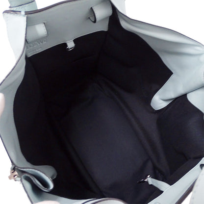 LOEWE ロエベ ハンモック ミディアム 2wayバッグ アナグラム ライトブルー レザー レディース 【中古】