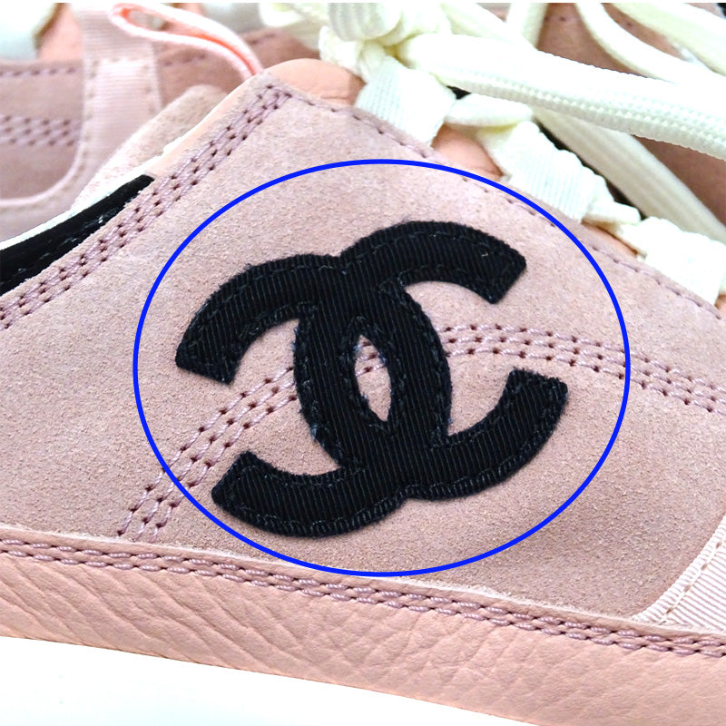 CHANEL シャネル スニーカー ピンク レディース 38 約24cm【中古】