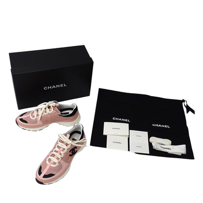 CHANEL シャネル スニーカー ピンク レディース 38 約24cm【中古】
