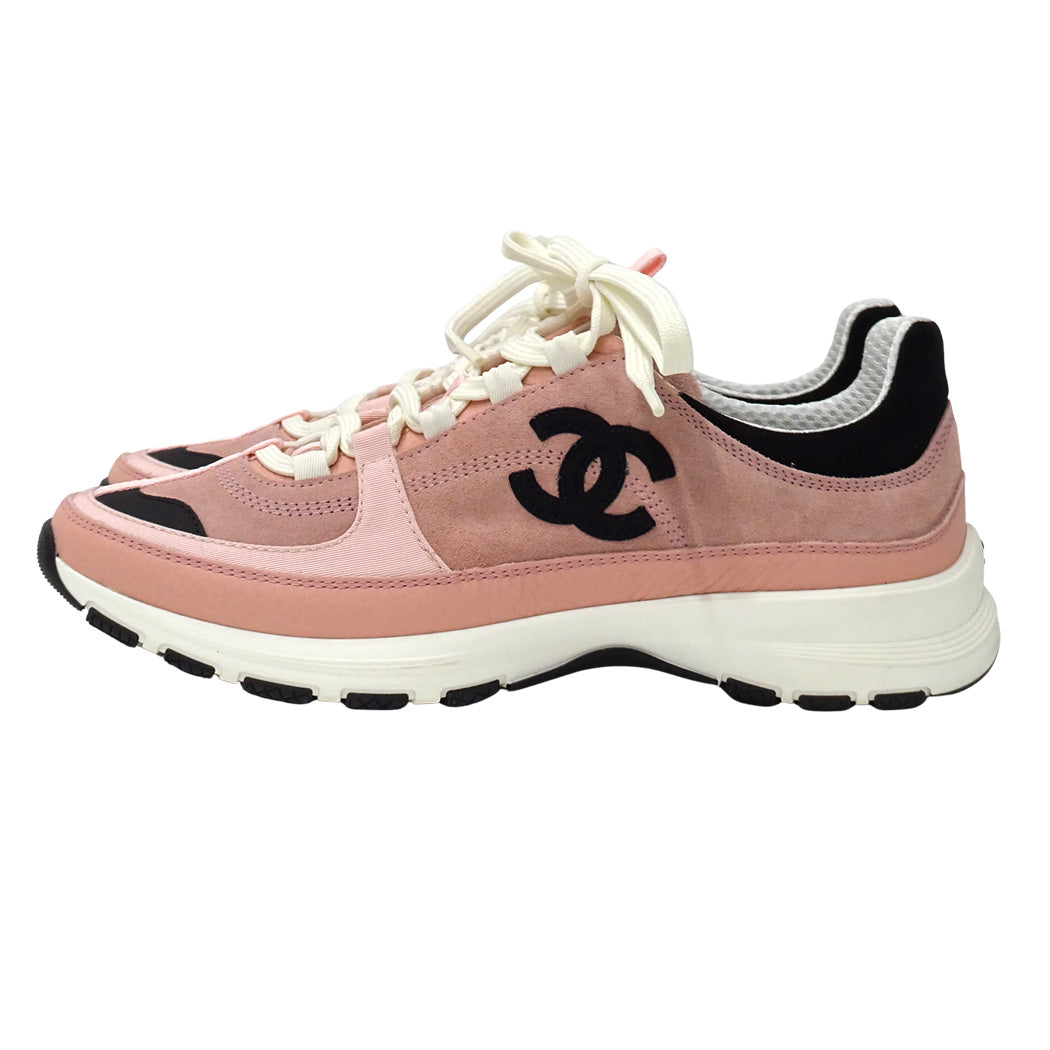 CHANEL シャネル スニーカー ピンク レディース 38 約24cm【中古】