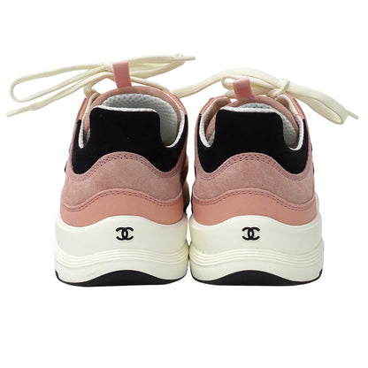 CHANEL シャネル スニーカー ピンク レディース 38 約24cm【中古】