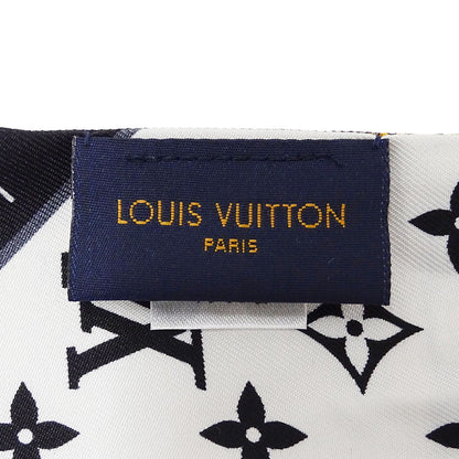 LOUIS VUITTON ルイ・ヴィトン バンドーBB・レッツゴー スカーフ モノグラム ブラック ホワイト M76442 シルク レディース 【中古】