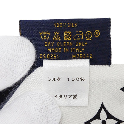 LOUIS VUITTON ルイ・ヴィトン バンドーBB・レッツゴー スカーフ モノグラム ブラック ホワイト M76442 シルク レディース 【中古】