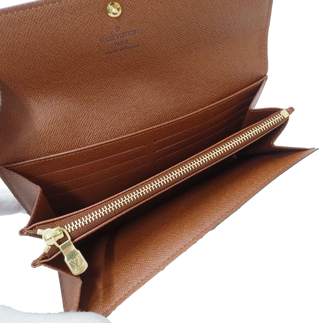 LOUIS VUITTON ルイ・ヴィトン ポルトフォイユ・サラ 長財布 ブラウン M61734 モノグラムキャンバス レディース 【中古】
