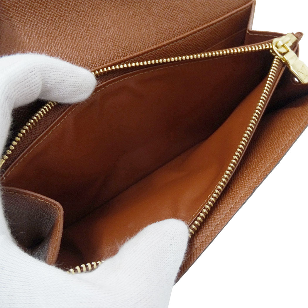 LOUIS VUITTON ルイ・ヴィトン ポルトフォイユ・サラ 長財布 ブラウン M61734 モノグラムキャンバス レディース 【中古】