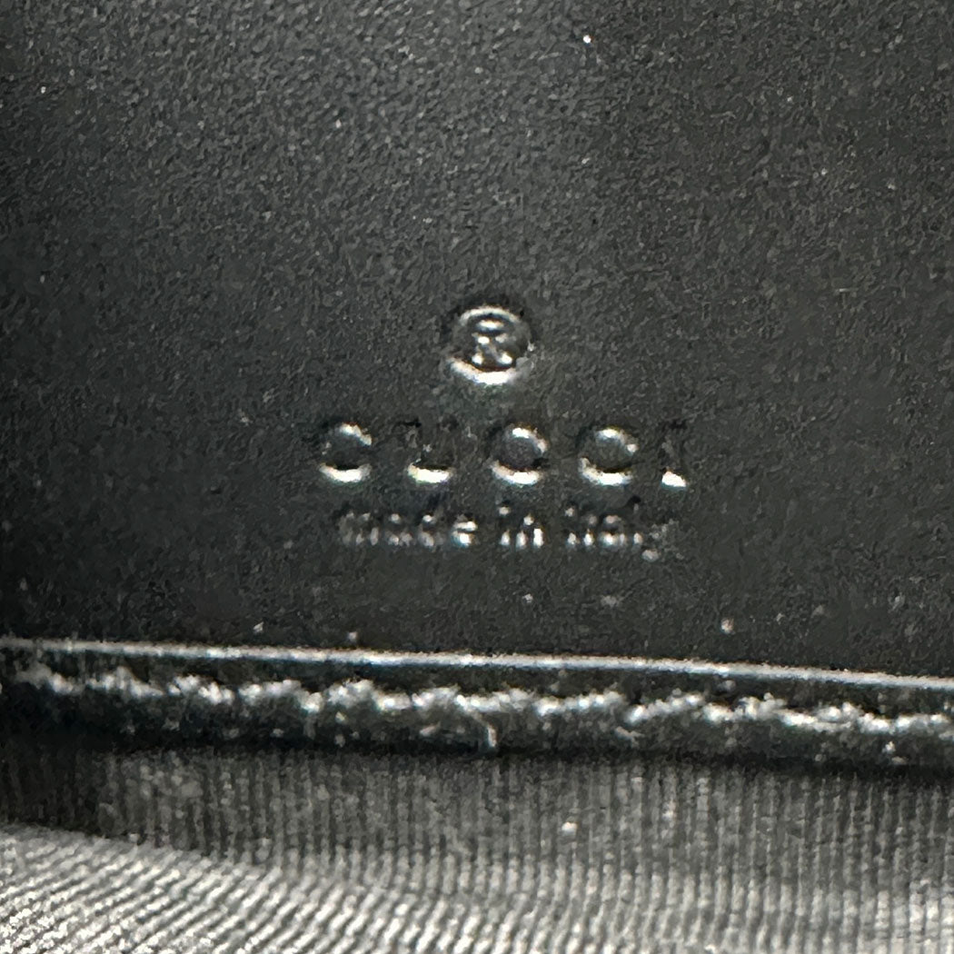 GUCCI グッチ 長財布 シマ ブラック 307987 シマレザー レディース メンズ 【中古】