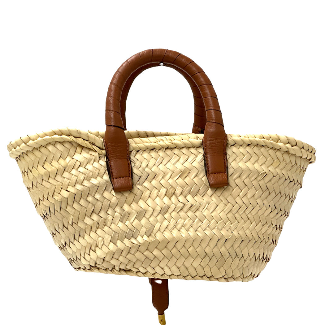 Chloe クロエ ハンドバッグ マーシー ミニ バスケット ブラウン カーフ レディース 【中古】