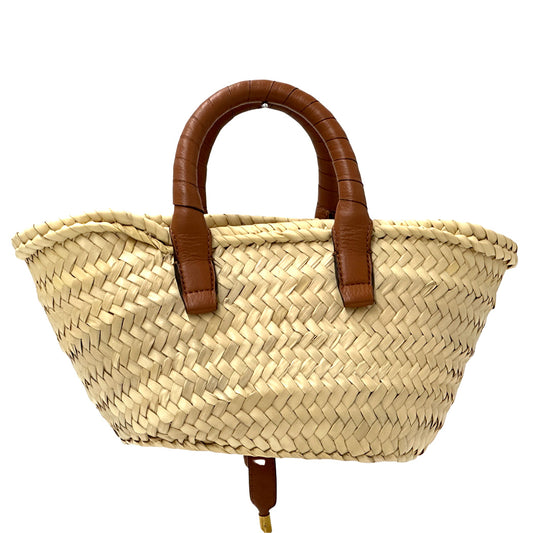 Chloe クロエ ハンドバッグ マーシー ミニ バスケット ブラウン カーフ レディース 【中古】