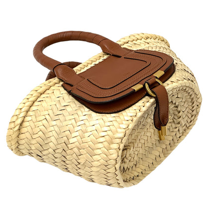 Chloe クロエ ハンドバッグ マーシー ミニ バスケット ブラウン カーフ レディース 【中古】