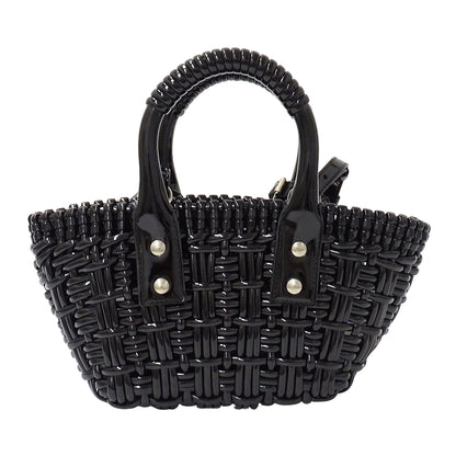 BALENCIAGA バレンシアガ ビストロ XXS 2wayバッグ ブラック 678028 エナメル レディース 【中古】