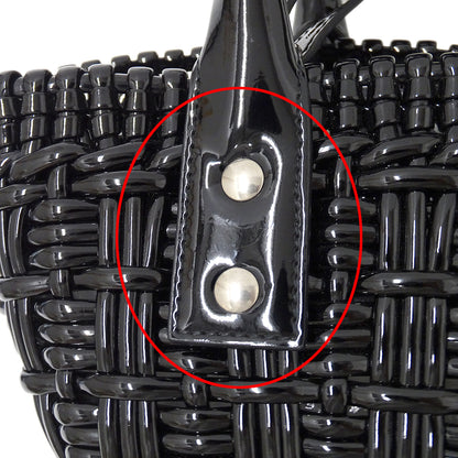 BALENCIAGA バレンシアガ ビストロ XXS 2wayバッグ ブラック 678028 エナメル レディース 【中古】