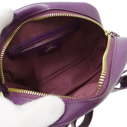 Ferragamo フェラガモ ショルダーバッグ ヴァラリボン パープル レザー レディース 【中古】