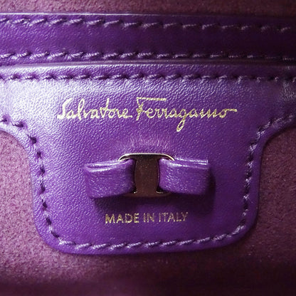 Ferragamo フェラガモ ショルダーバッグ ヴァラリボン パープル レザー レディース 【中古】