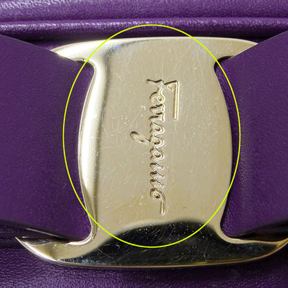 Ferragamo フェラガモ ショルダーバッグ ヴァラリボン パープル レザー レディース 【中古】
