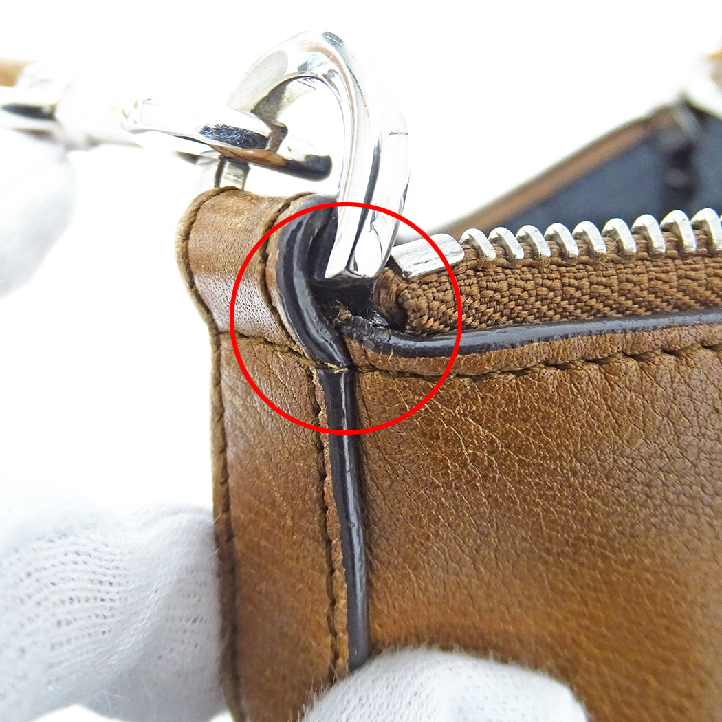 LOEWE ロエベ ヘリテージ ショルダーバッグ ブラウン レザー レディース 【中古】