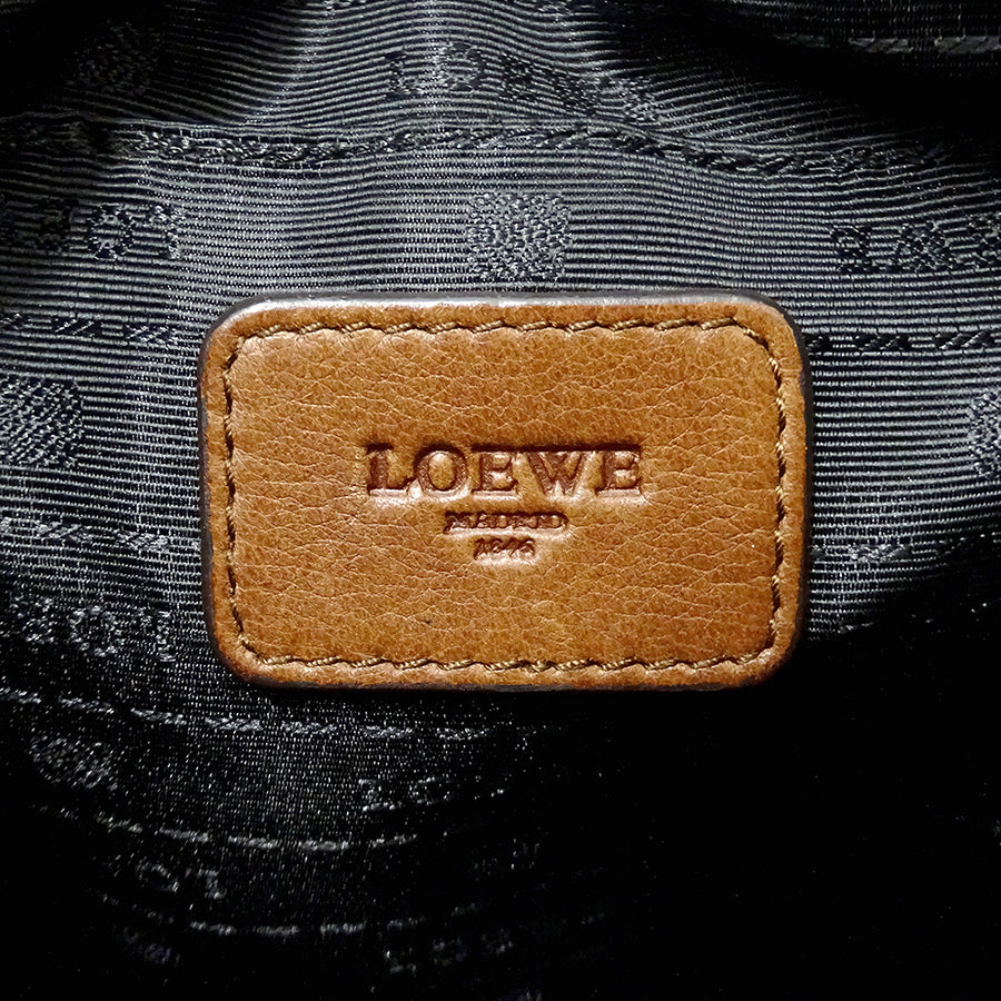 LOEWE ロエベ ヘリテージ ショルダーバッグ ブラウン レザー レディース 【中古】