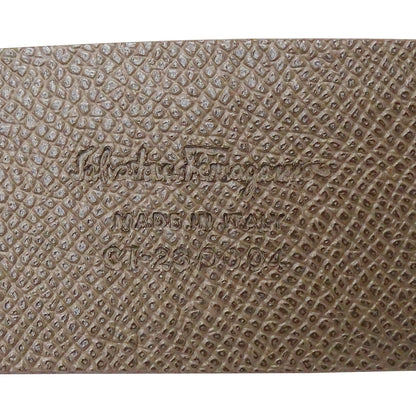 Ferragamo フェラガモ ガンチーニ ベルト グレージュ レザー メンズ 【中古】