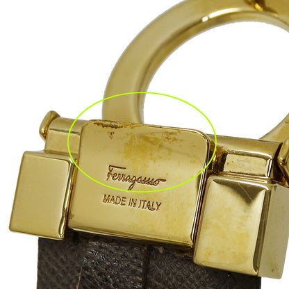 Ferragamo フェラガモ ガンチーニ ベルト グレージュ レザー メンズ 【中古】