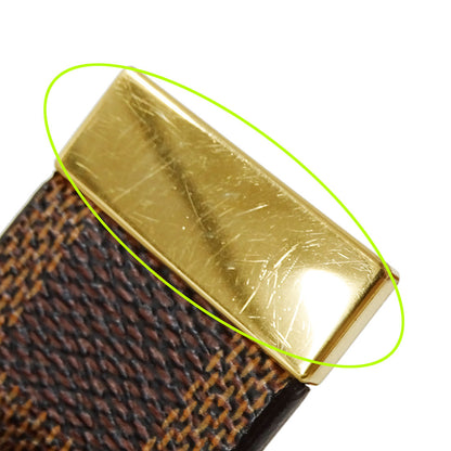 LOUIS VUITTON ルイ・ヴィトン サンチュール・キャレ ベルト ダミエ ブラウン M6802 ダミエキャンバス メンズ 【中古】