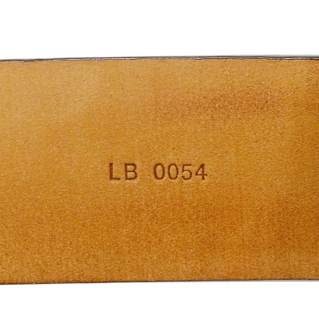 LOUIS VUITTON ルイ・ヴィトン サンチュール・キャレ ベルト ダミエ ブラウン M6802 ダミエキャンバス メンズ 【中古】