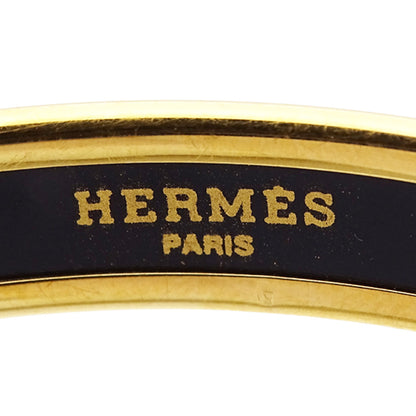 HERMES エルメス エマイユPM バングル メタル ゴールド レッド レディース 【中古】