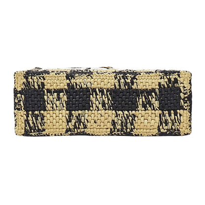 LOEWE ロエベ フォントトート ミニ 2wayバッグ ナチュラル ブラック ラフィア レディース 【中古】