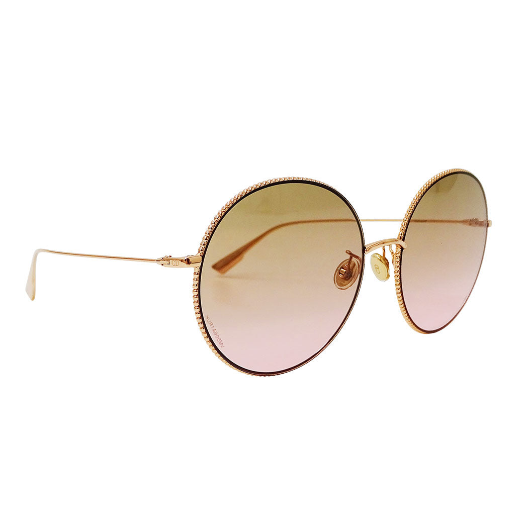 Dior ディオール ディオールソサエティ サングラス ピングゴールド メタル レディース 【中古】