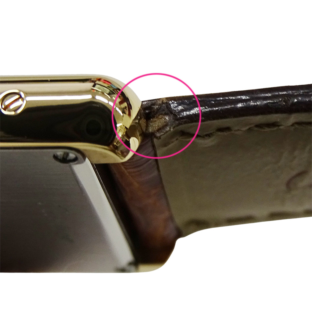 Cartier カルティエ タンクソロ SM W1018755 レディース 腕時計 クオーツ 750YG レザー 磨き済み【中古】