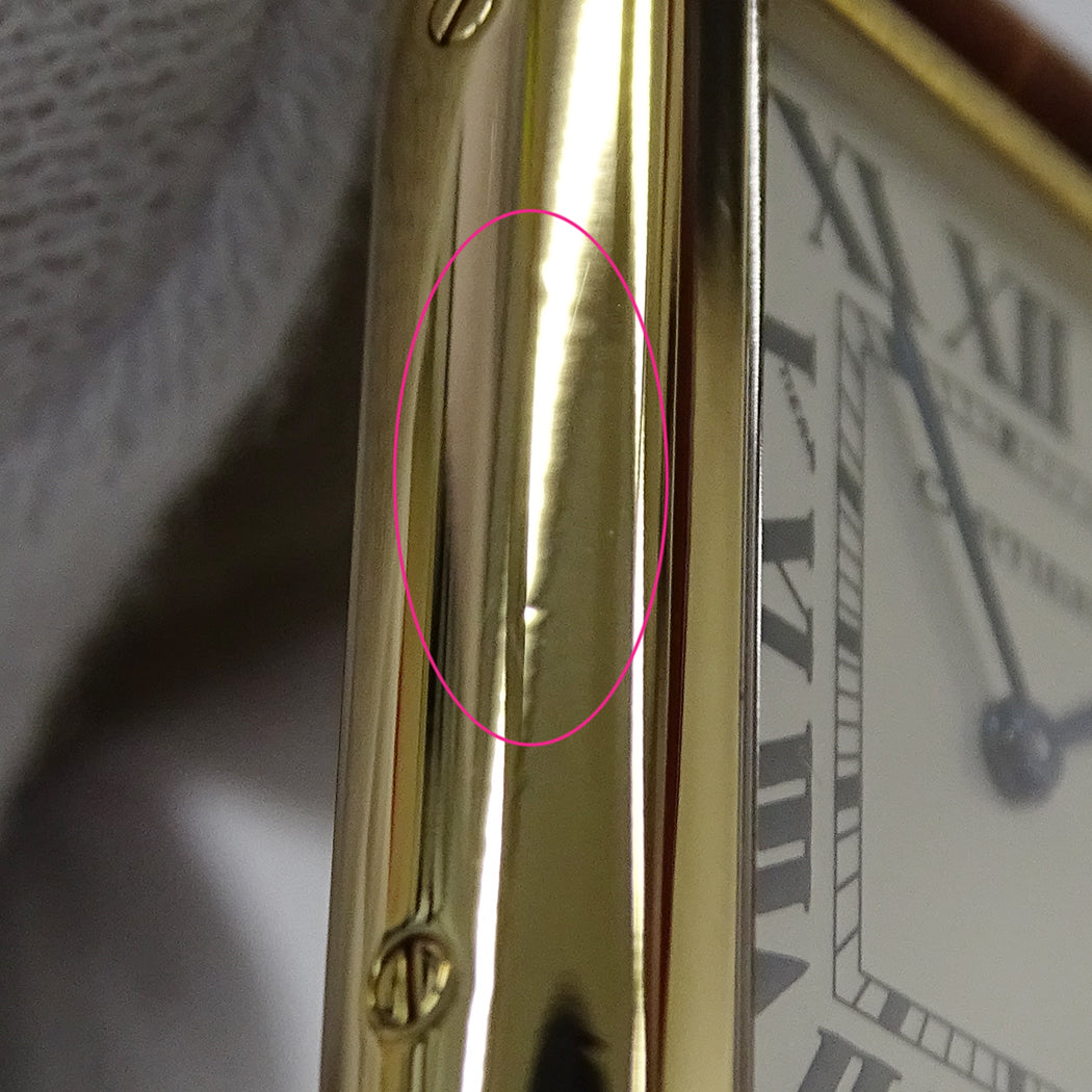 Cartier カルティエ タンクソロ SM W1018755 レディース 腕時計 クオーツ 750YG レザー 磨き済み【中古】