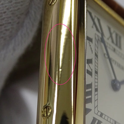 Cartier カルティエ タンクソロ SM W1018755 レディース 腕時計 クオーツ 750YG レザー 磨き済み【中古】