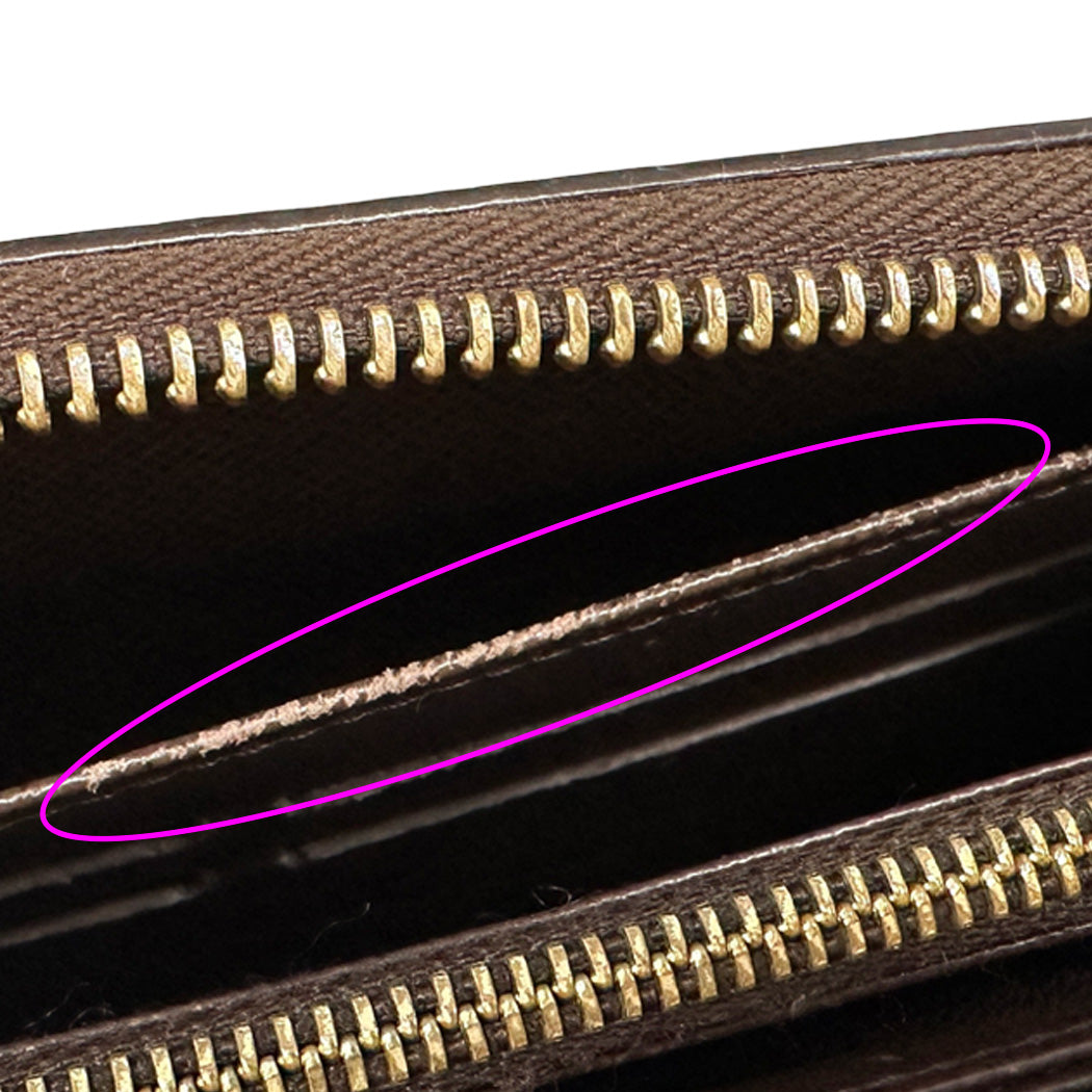 LOUIS VUITTON ルイ・ヴィトン ジッピーウォレット 長財布 ダミエ エベヌ N60015 レディース メンズ 【中古】