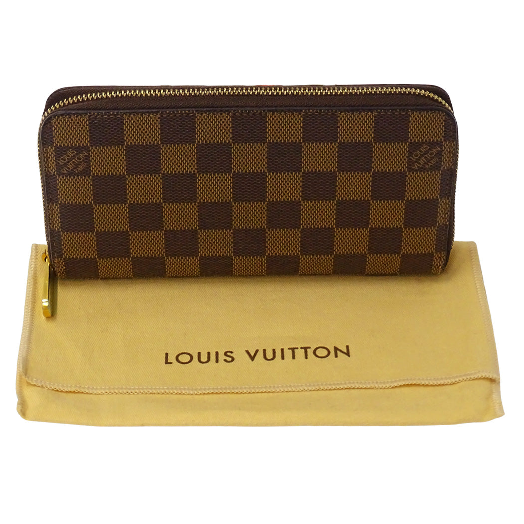 LOUIS VUITTON ルイ・ヴィトン ジッピーウォレット 長財布 ダミエ エベヌ N60015 レディース メンズ 【中古】