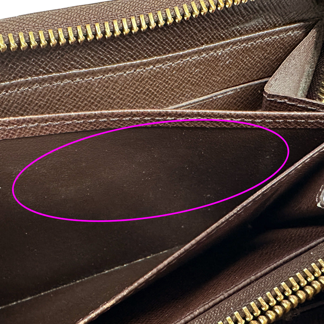 LOUIS VUITTON ルイ・ヴィトン ジッピーウォレット 長財布 ダミエ エベヌ N60015 レディース メンズ 【中古】