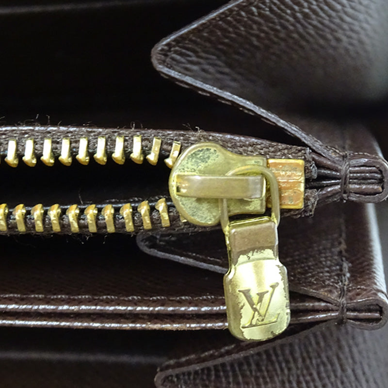 LOUIS VUITTON ルイ・ヴィトン ジッピーウォレット 長財布 ダミエ エベヌ N60015 レディース メンズ 【中古】