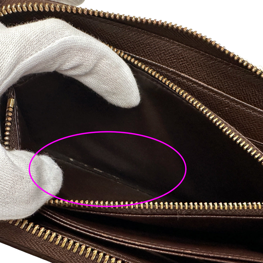 LOUIS VUITTON ルイ・ヴィトン ジッピーウォレット 長財布 ダミエ エベヌ N60015 レディース メンズ 【中古】