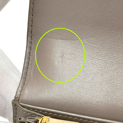 CELINE セリーヌ 長財布 グレージュ レザー レディース 【中古】