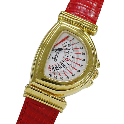Jean d'Eve ジャンイヴ 032453 レディース 腕時計 レトログラード クオーツ GP レザー【中古】