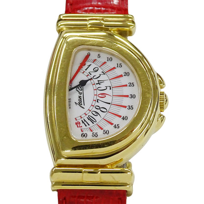 Jean d'Eve ジャンイヴ 032453 レディース 腕時計 レトログラード クオーツ GP レザー【中古】