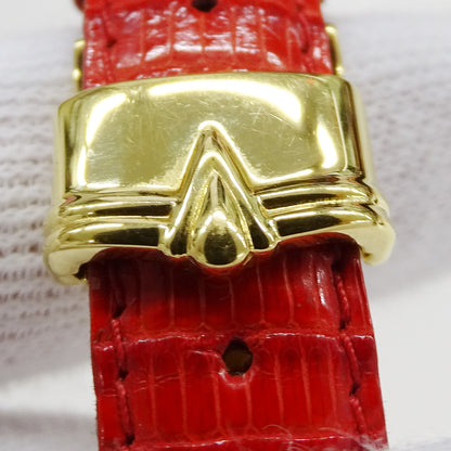 Jean d'Eve ジャンイヴ 032453 レディース 腕時計 レトログラード クオーツ GP レザー【中古】