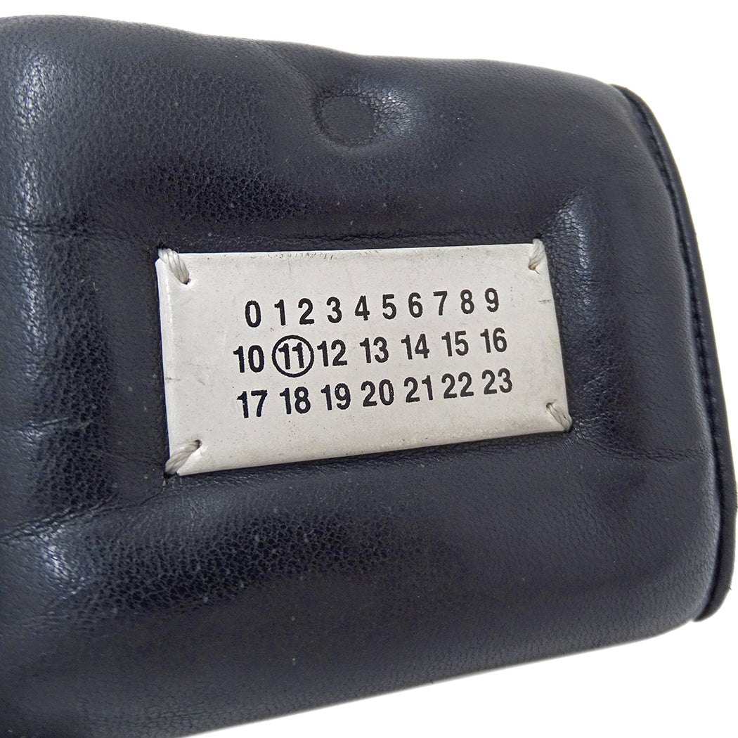Maison Margiela メゾン マルジェラ 三つ折り財布 グラムスラム ブラック レザー レディース メンズ 【中古】