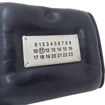 Maison Margiela メゾン マルジェラ 三つ折り財布 グラムスラム ブラック レザー レディース メンズ 【中古】