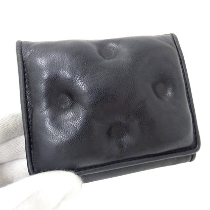 Maison Margiela メゾン マルジェラ 三つ折り財布 グラムスラム ブラック レザー レディース メンズ 【中古】