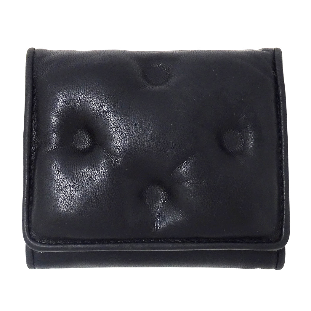 Maison Margiela メゾン マルジェラ 三つ折り財布 グラムスラム ブラック レザー レディース メンズ 【中古】