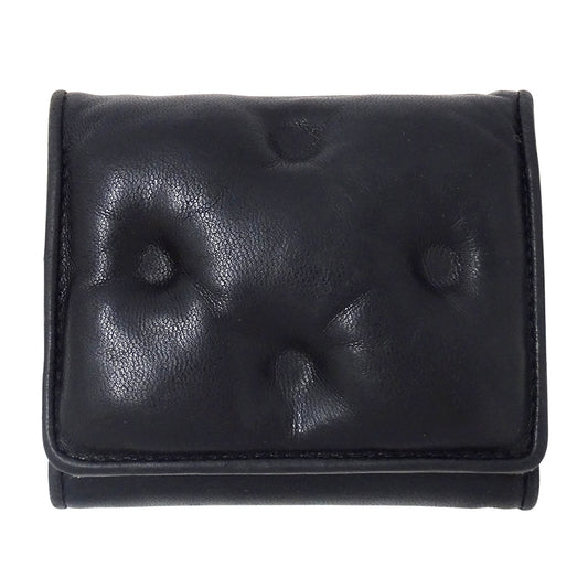 Maison Margiela メゾン マルジェラ 三つ折り財布 グラムスラム ブラック レザー レディース メンズ 【中古】