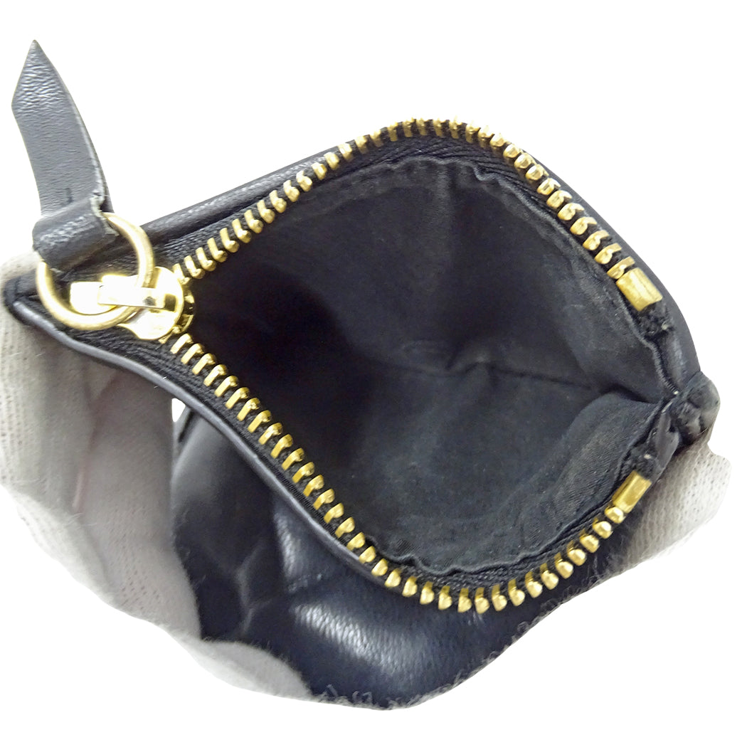 Maison Margiela メゾン マルジェラ 三つ折り財布 グラムスラム ブラック レザー レディース メンズ 【中古】