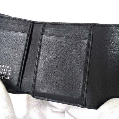 Maison Margiela メゾン マルジェラ 三つ折り財布 グラムスラム ブラック レザー レディース メンズ 【中古】