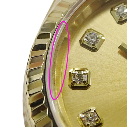 ROLEX ロレックス デイトジャスト 179178G Y番 レディース 腕時計 自動巻き AT 750YG ダイヤモンド 磨き済み【中古】