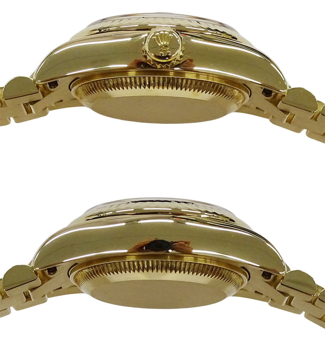 ROLEX ロレックス デイトジャスト 179178G Y番 レディース 腕時計 自動巻き AT 750YG ダイヤモンド 磨き済み【中古】